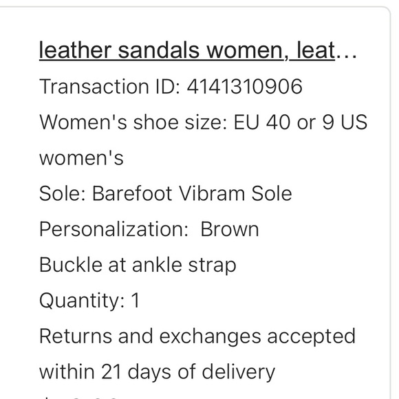 Barefoot Grecian Sandals, New unused - Picture 4 of 4